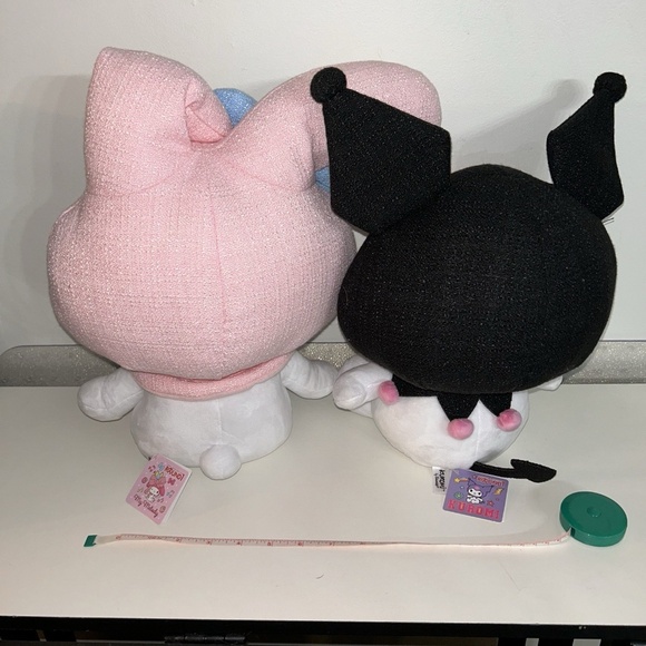 Sanrio Kuromi and My Melody Tweed 15" Plush Lot of 2 | NWT - Picture 3 of 4